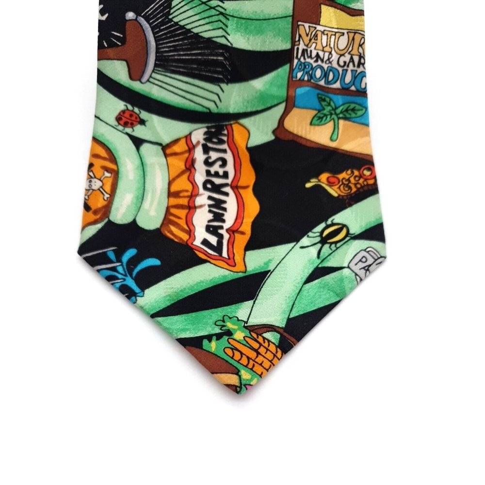 Nicole Miller Designer Vintage Mens Neckties 100% Silk Gift 1991 Gardening - Picture 3 of 7